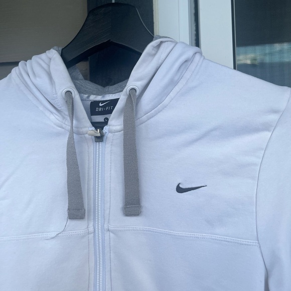 White Nike zip up hoodie #hoodie - Picture 2 of 9